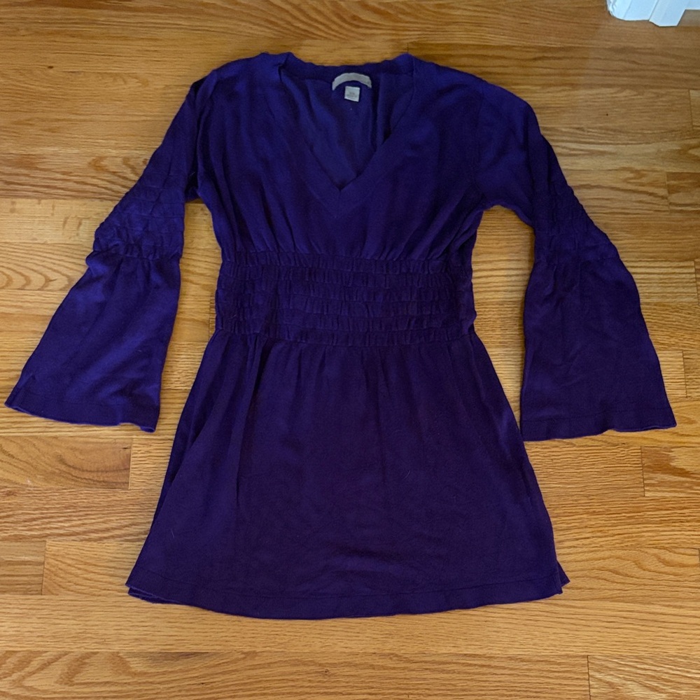 One A Women's Boho Deep Purple Sweater